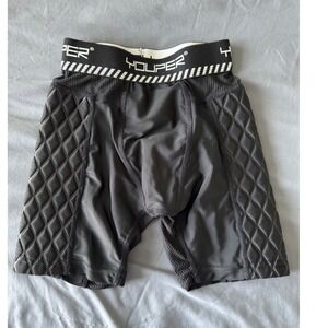 Youper Padded Sliding Shorts Youth XS Black Compression Baseball Gear